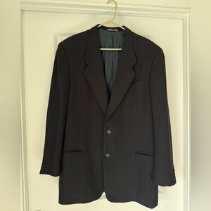 Vintage Giorgio Armani Le Collezioni Pinstripe Blazer Made In Italy Wool Men’s